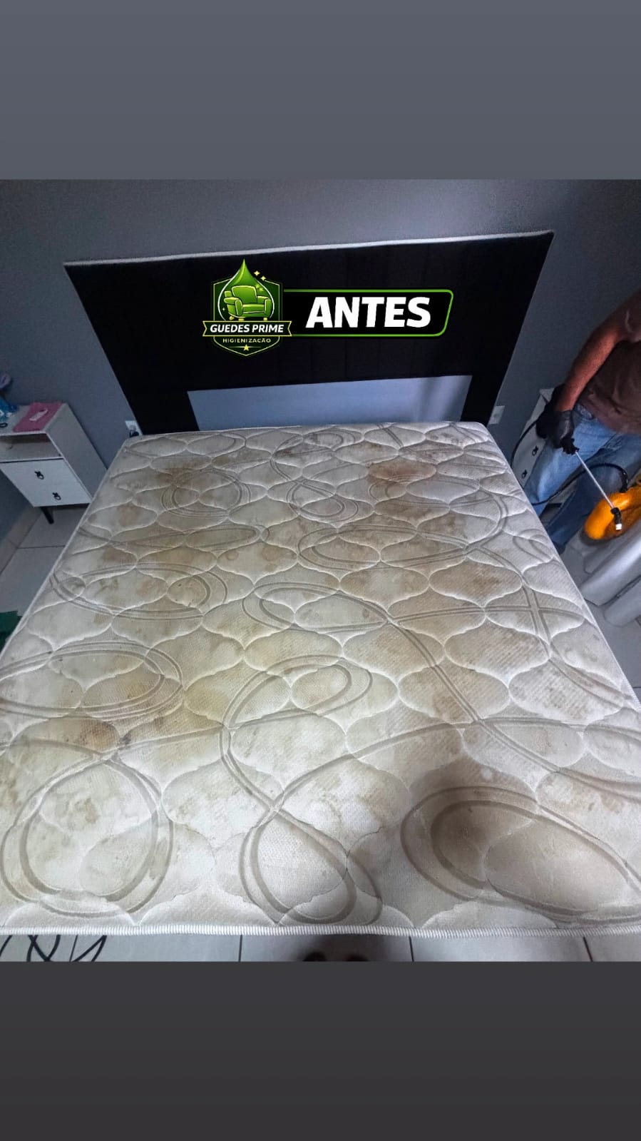 Colchão antes da higienização